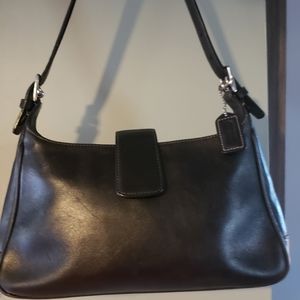 Black leather Coach
